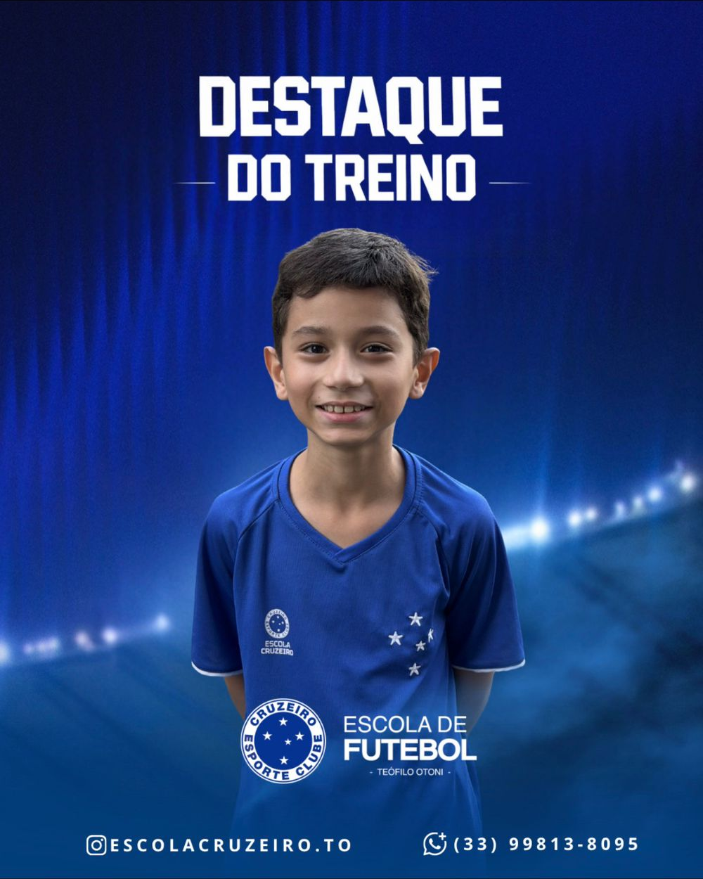 Destaque do treino da Escola de Futebol Cruzeiro