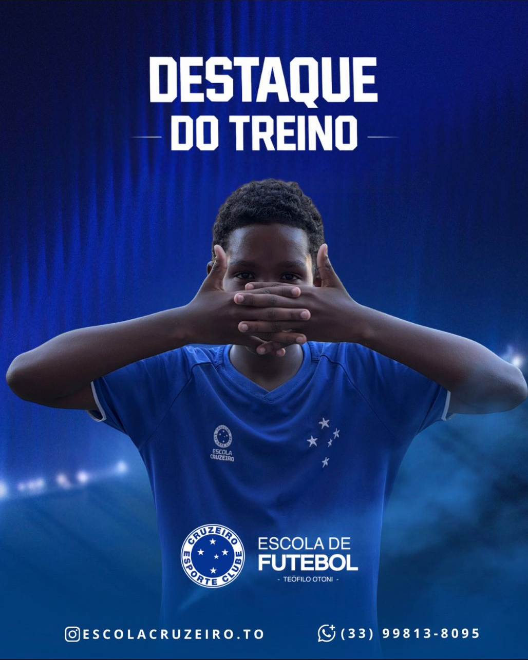 Destaque do treino da Escola de Futebol Cruzeiro